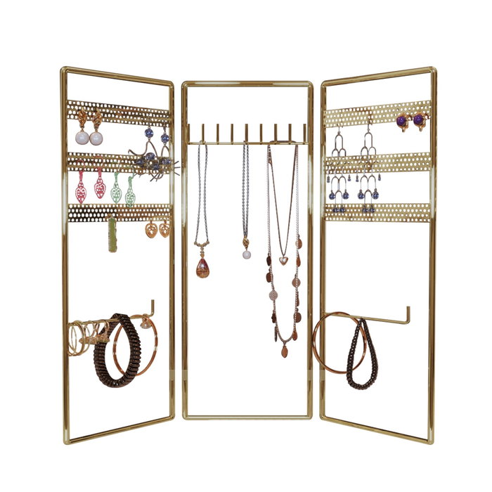 Aberto Design Organizador de Joyas de Pie Dorado